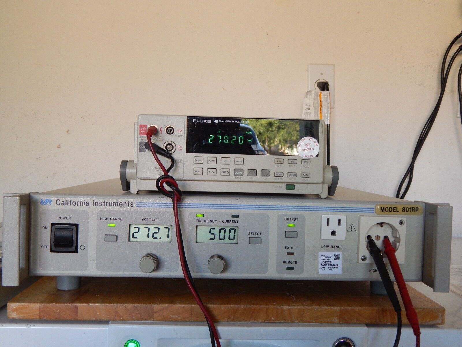 801RP-IF AC Source, 800VA, 0-270V, 45-500Hz, GPIB, 2 in stock 801RP-IF AC Source, 800VA, 0-270V, 45-500Hz, GPIB, 2 in stock